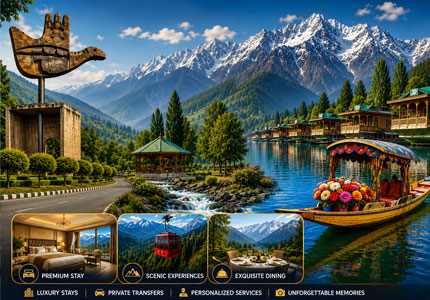 Chandigarh to Jammu, Srinagar, Gulmarg, Sonmarg & Pahalgam